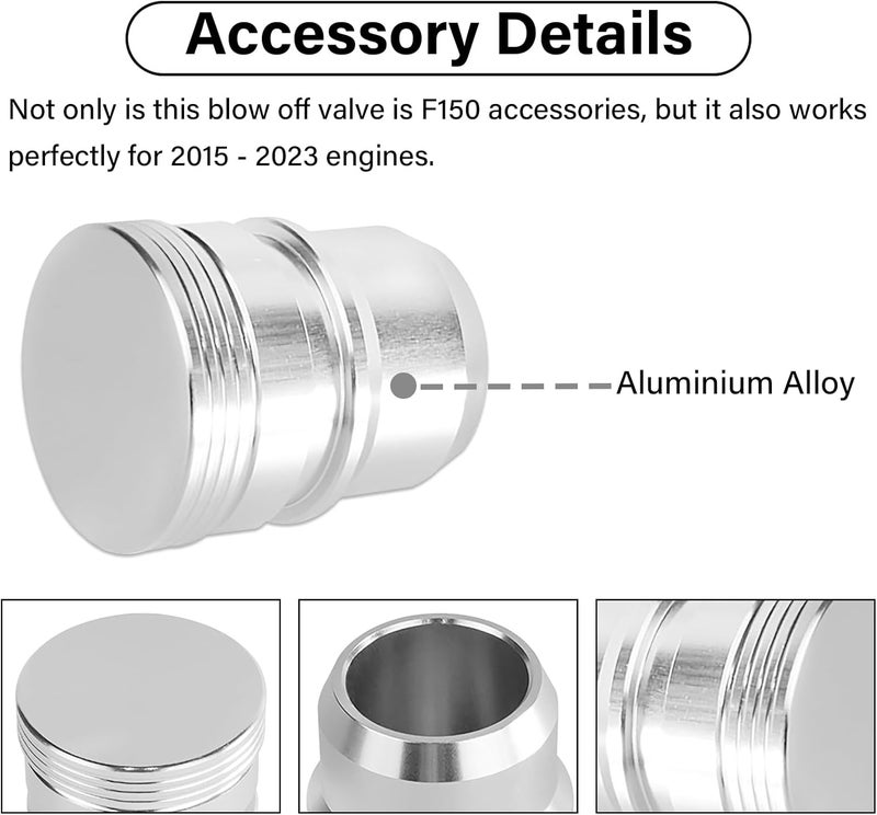 NIULPFZTK Silvery Blow Off Valve Mod, Vent to Atmosphere (VTA) Mod Plug for Ford F150 EcoBoost/Raptor 2.7L 3.5L 2013-2023 for F150 Accessories - Image 5